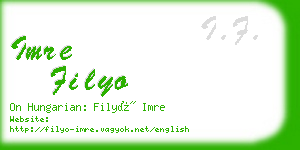 imre filyo business card